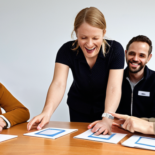** A diverse group of people collaborating on a community project, showcasing a "verbinder" (connector), an "organisator" (organizer), and a "communicator" actively working together. Focus on enthusiasm and collaboration.

**